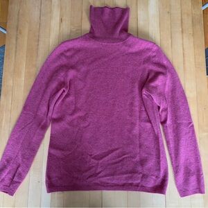 Charter Club 100% Cashmere Turtleneck Sweater Magenta Women's M